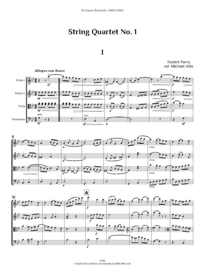 Parry, Hubert - String Quartet No. 1 - Digital Download