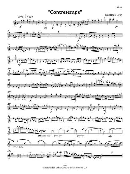 Grey, Geoffrey - Contretemps for wind quintet - Digital Download
