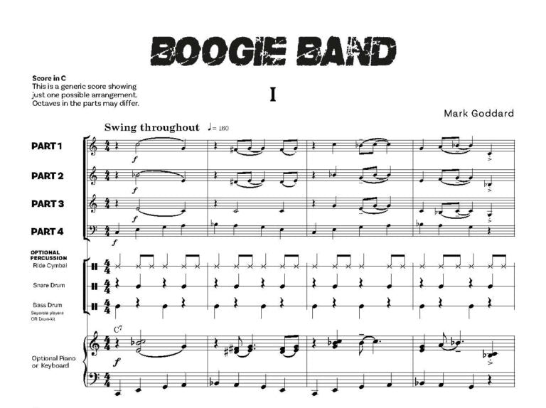 Goddard, Mark - Boogie Band Woodwind for Flexible Ensemble