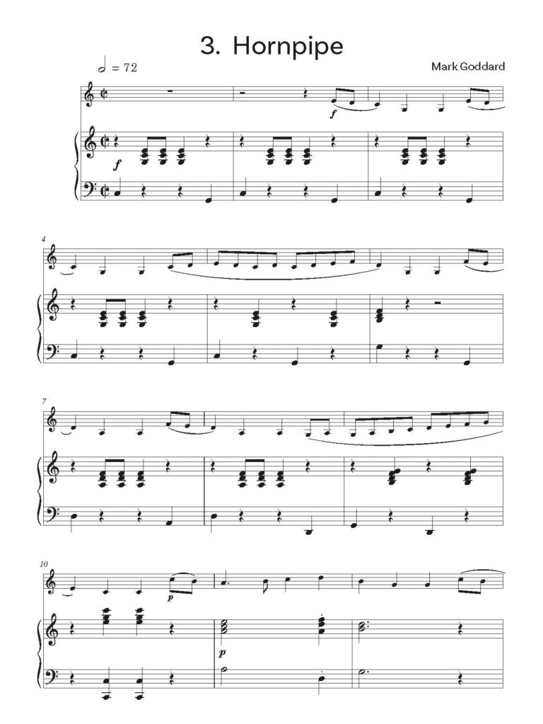 Goddard, Mark: Party Pieces for Violin & Piano - Digital Download