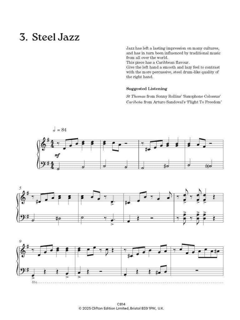Adelman, Mark - Moving Towards Jazz Five jazz pieces for the non-jazz pianist - Digital Download