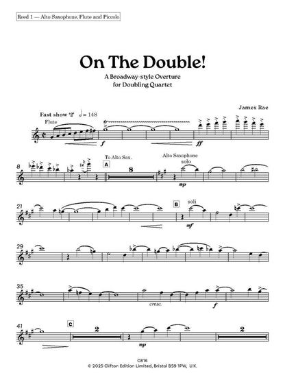 Rae, James - A Broadway Style Overture for Four Woodwind Doublers - Digital Download