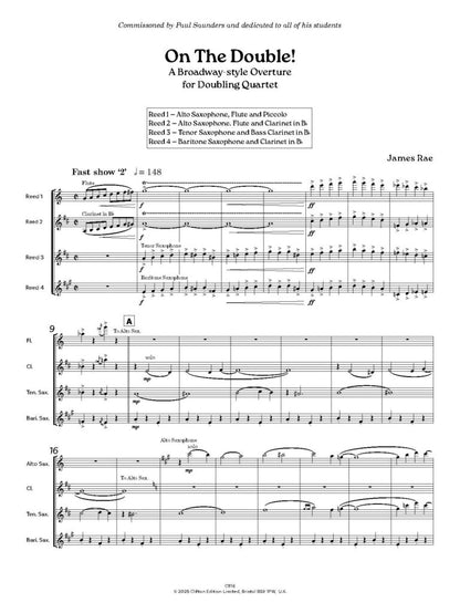 Rae, James - A Broadway Style Overture for Four Woodwind Doublers - Digital Download