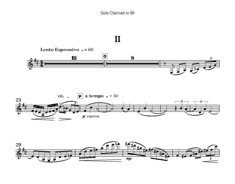 Rae, James -Concerto for Clarinet (Piano Reduction)- (Digital Download)