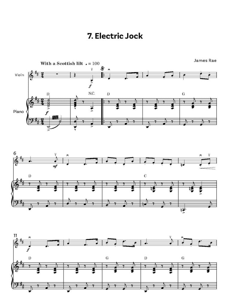 Rae, James  -Fully Charged! for violin and piano - Digital Download