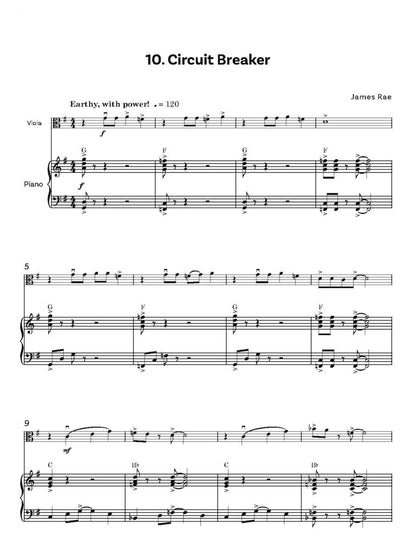 Rae, James  -Fully Charged! for Viola and piano - Digital Download