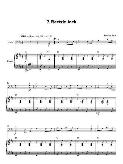Rae, James  - Fully Charged! for Cello and piano - Digital Download