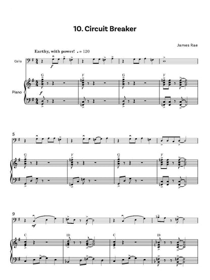 Rae, James  - Fully Charged! for Cello and piano - Digital Download