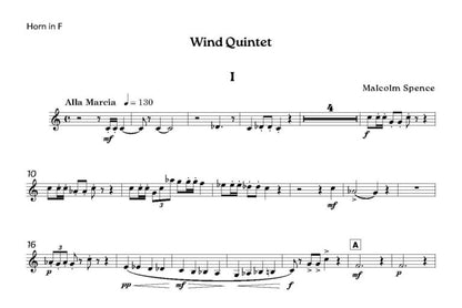 Spence, Malcolm - Wind Quintet - Digital Download