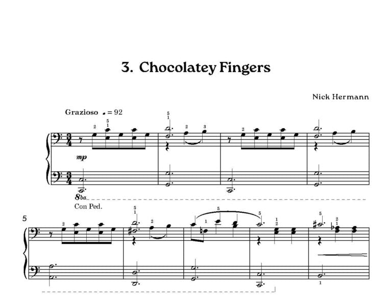 Hermann, Nick One or the Other, Piano Pieces for solo piano - Digital Download