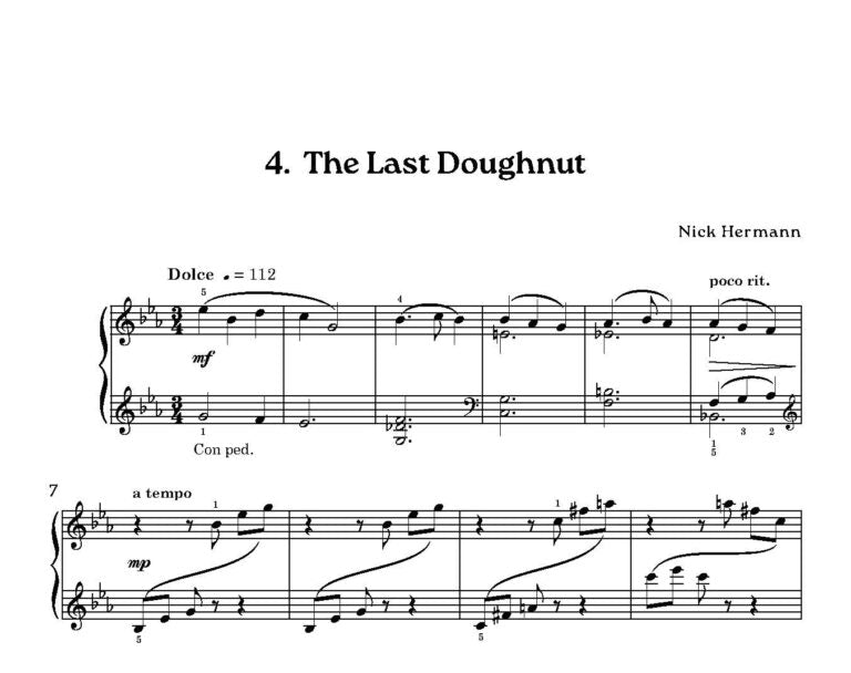 Hermann, Nick One or the Other, Piano Pieces for solo piano - Digital Download
