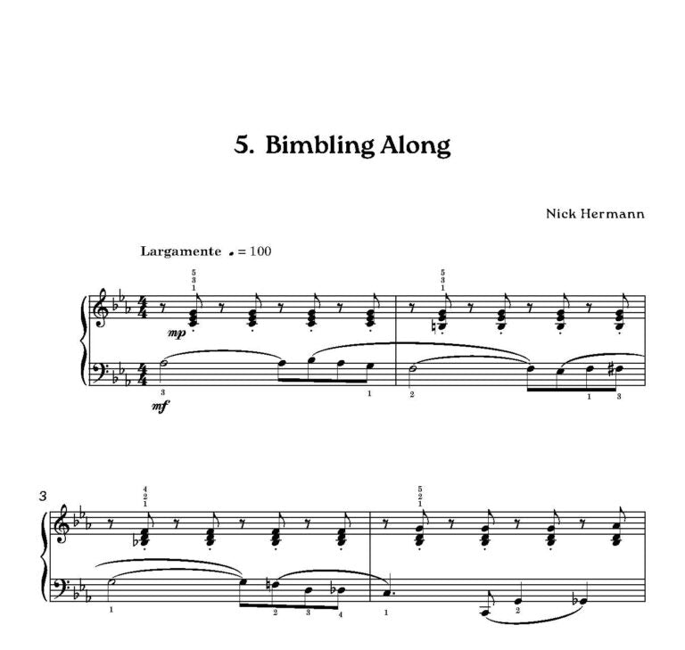 Hermann, Nick One or the Other, Piano Pieces for solo piano - Digital Download