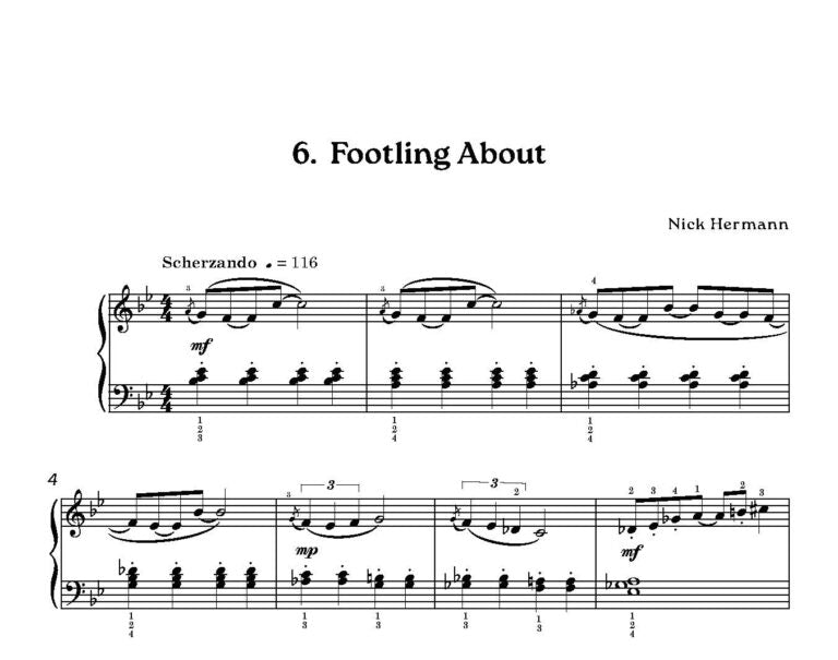 Hermann, Nick One or the Other, Piano Pieces for solo piano - Digital Download