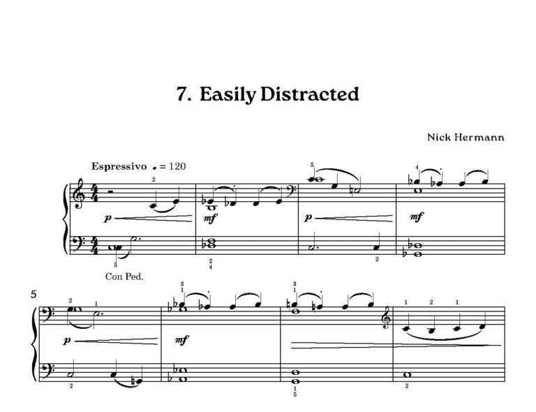 Hermann, Nick One or the Other, Piano Pieces for solo piano - Digital Download