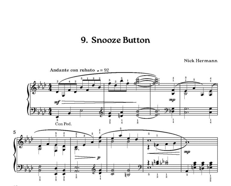 Hermann, Nick One or the Other, Piano Pieces for solo piano - Digital Download