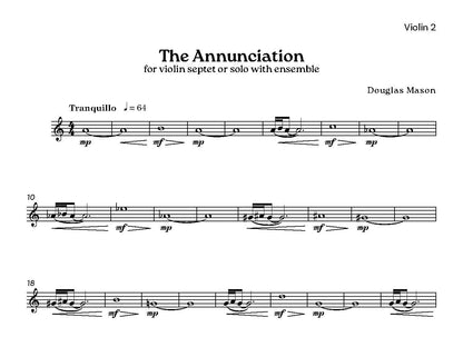 Mason, Douglas - The Annunciation - Violin Ensemble - Digital Download