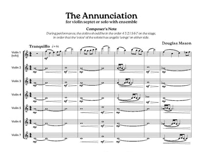 Mason, Douglas - The Annunciation - Violin Ensemble - Digital Download