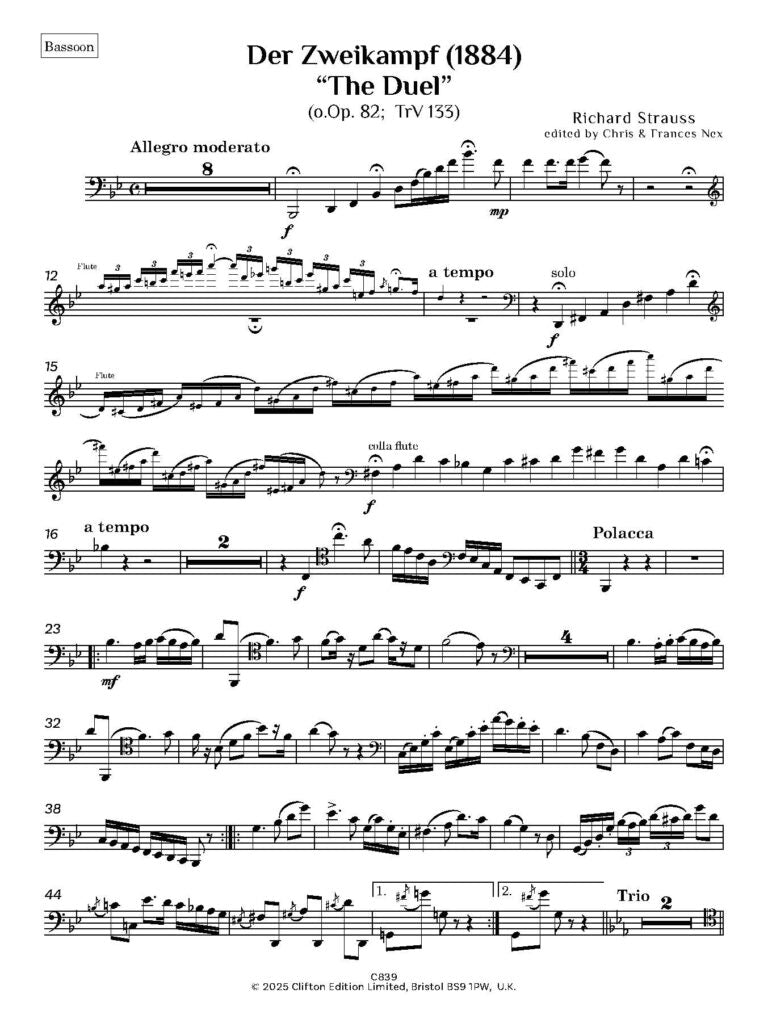 Der Zweikampf “The Duel” — Piano Reduction (o.Op. 82; TrV 133) - Digital Download