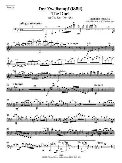 Der Zweikampf “The Duel” — Score and Parts for String Quartet (o.Op. 82; TrV 133) - Digital Download