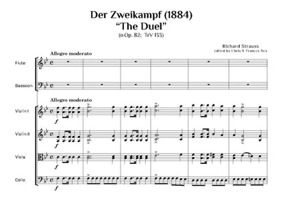 Der Zweikampf “The Duel” — Score and Parts for String Quartet (o.Op. 82; TrV 133) - Digital Download