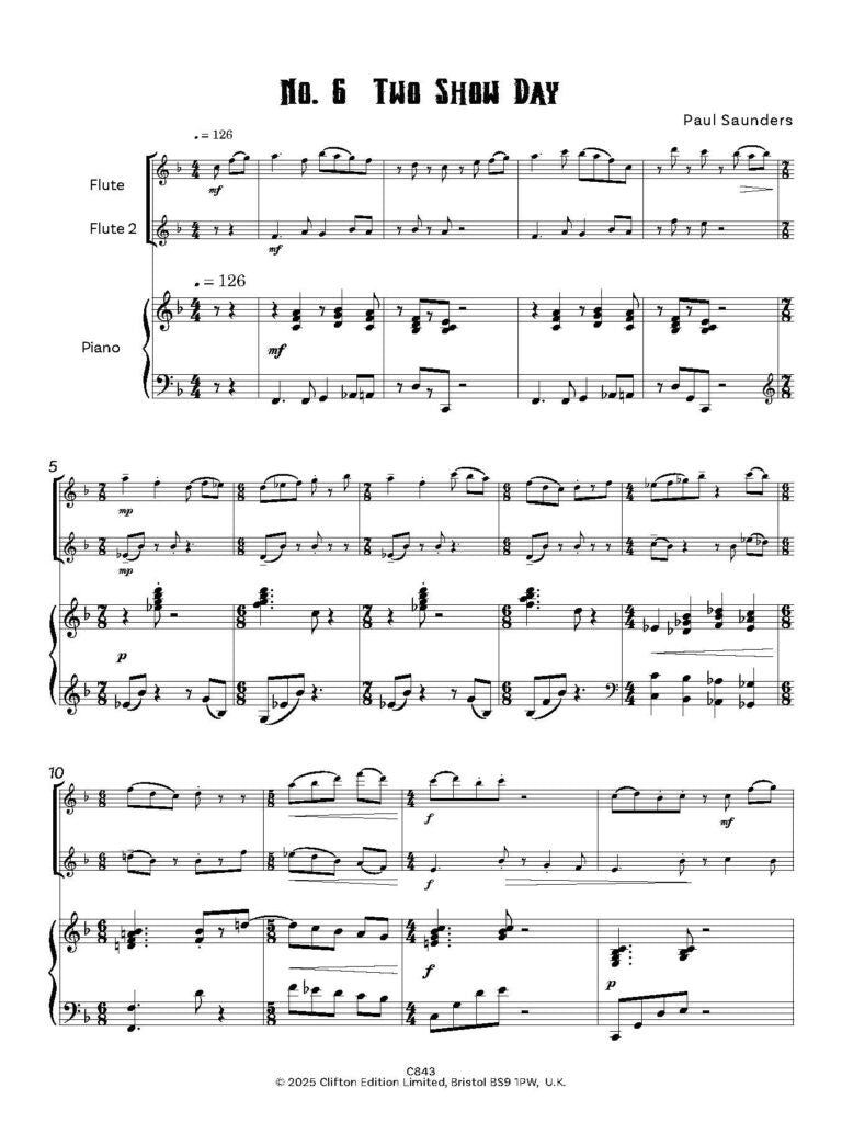 Saunders, Paul - Essential Jazz Flute Duets for two flutes - Digital Download