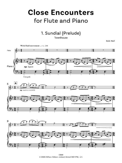 Hall, Rob: Close Encounters for Flute & Piano - Digital Download
