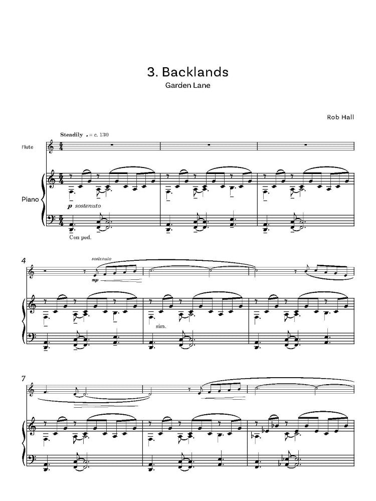 Hall, Rob: Close Encounters for Flute & Piano - Digital Download