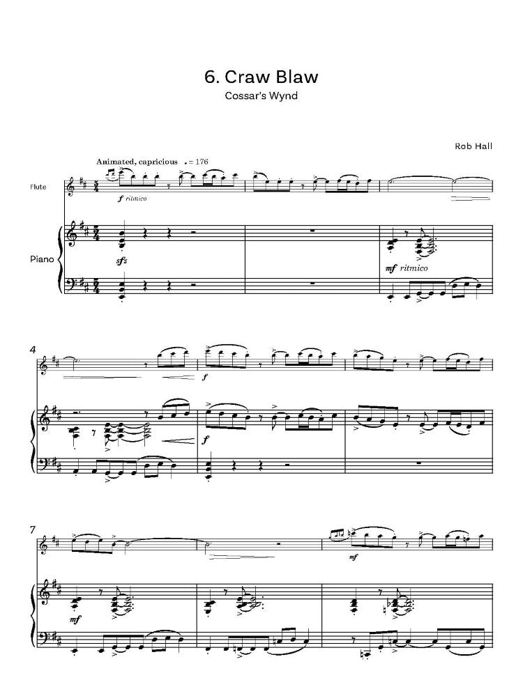 Hall, Rob: Close Encounters for Flute & Piano - Digital Download