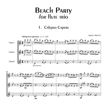 Mackie, Jayson: Beach Party for flute trio - Digital Download