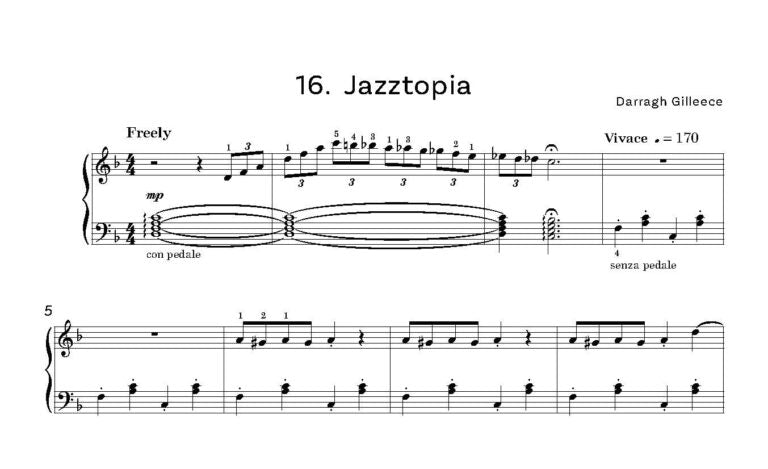 Gilleece, Darragh - Jazztopia Jazz and Blues inspired pieces - Digital Download