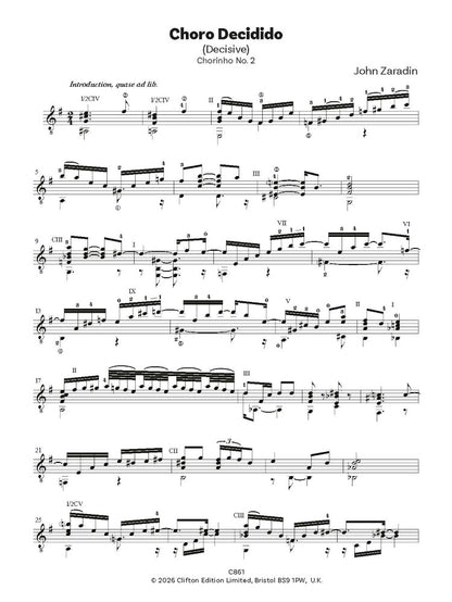 Zaradin, John: Chorinhos for Solo Guitar (Digital Download)