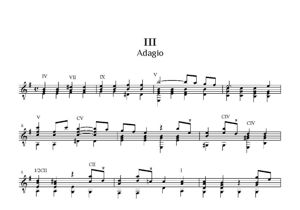 Vivaldi, Antonio: Sonata in E minor for solo guitar (Digital Download)