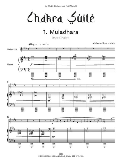Spanswick, Melanie: Chakra Suite for Clarinet & Piano - (Digital Download)
