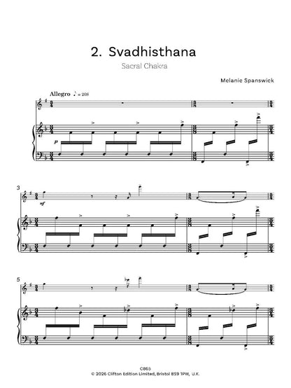 Spanswick, Melanie: Chakra Suite for Clarinet & Piano - (Digital Download)