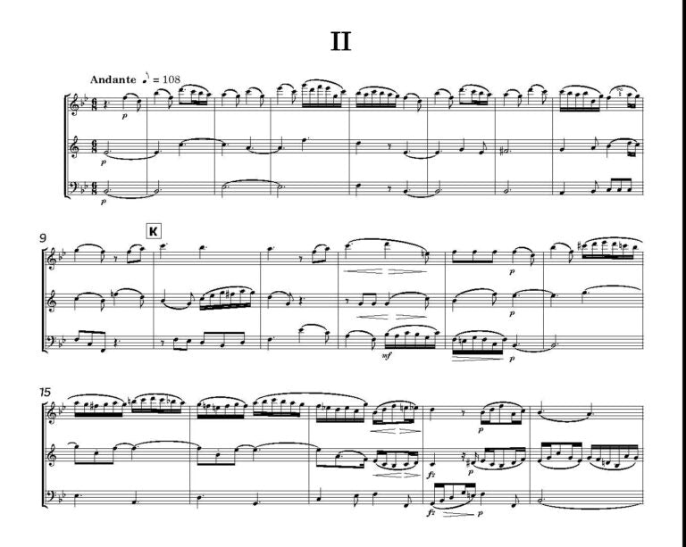 Eugène Walckiers ed. C M M Nex ed. F H Nex - Trio Op. 12 No. 2 in F minor Score and Parts- Digital Download