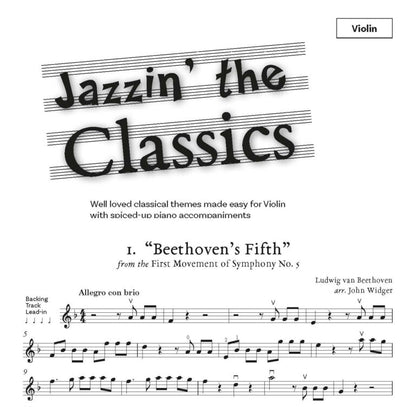 Jazzin’ the Classics Well-loved classical themes made easy for Violin with jazzed-up piano accompaniments or backing tracks - Digital Download