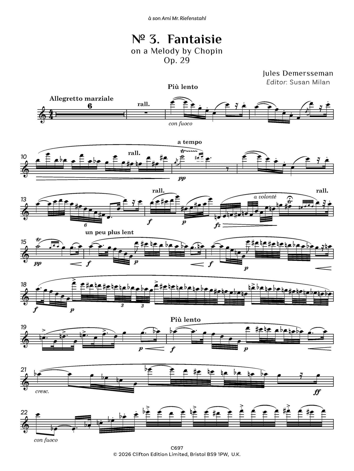 Jules Demersseman ed. Susan Milan Showpieces Vol 4 for flute and piano - Digital Download