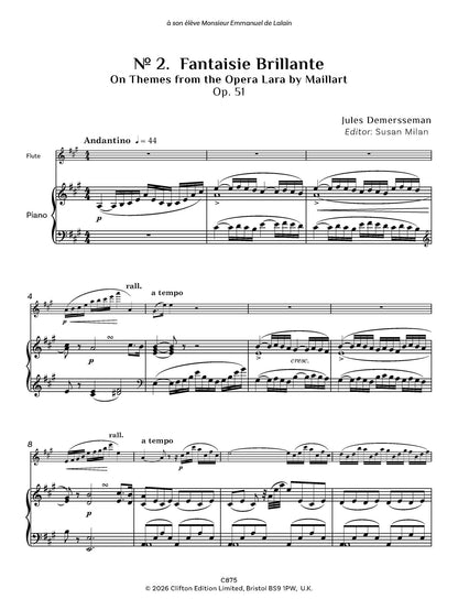 Jules Demersseman ed. Susan Milan Showpieces Vol 4 for flute and piano - Digital Download