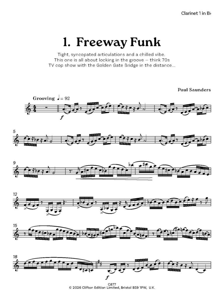 Saunders, Paul - Essential Jazz Clarinet Duets with Backing Track accompaniments - Digital Download