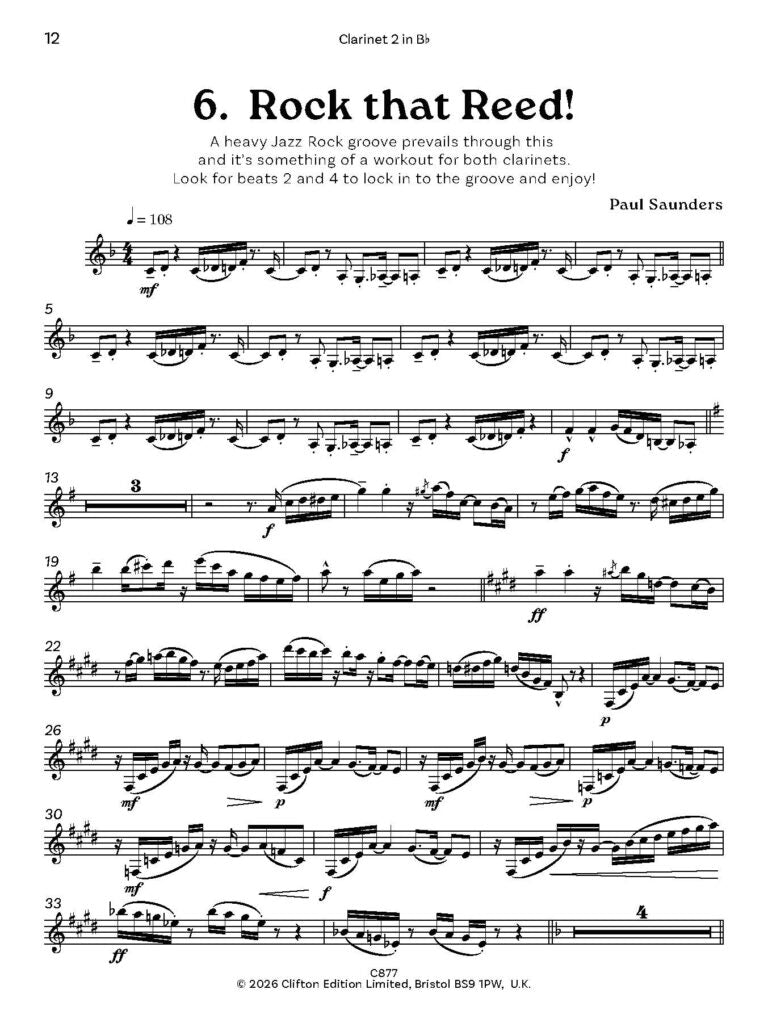 Saunders, Paul - Essential Jazz Clarinet Duets with Backing Track accompaniments - Digital Download