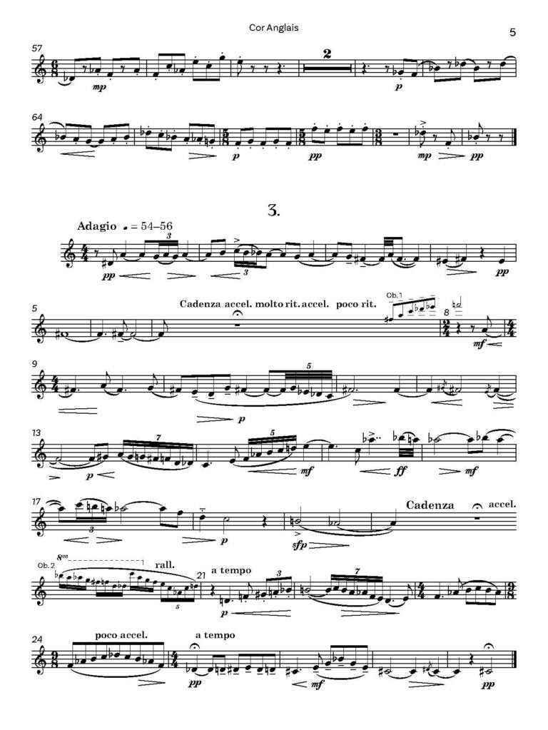 Butterworth, Arthur - Leprechauns Trio (2 Oboes and Cor Anglais) - Digital Download