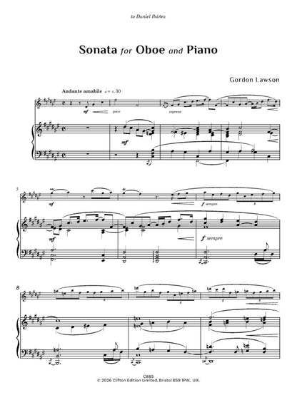Lawson, Gordon - Sonata for Oboe and Piano (2025) - (Digital Download)