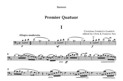 Gumlich, CF - Premier Quatuor for Bassoon and string trio - (Digital Download)
