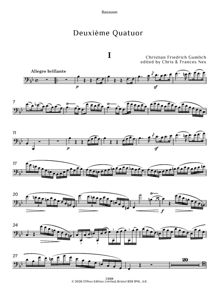 Gumlich, CF - Deuxième Quatuor - (Digital Download)