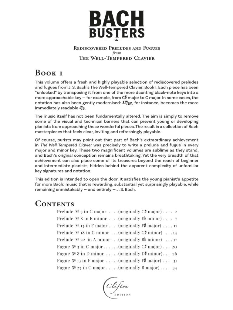 Bach Busters Book 1 Unlocked from The Well-Tempered Clavier - Digital Download
