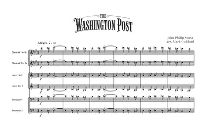 John Philip Sousa arr. Mark Goddard - The Washington Post for Wind Sextet - (Digital Download)