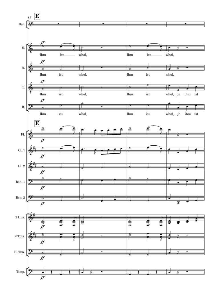 Weber - Trauer-Musik for solo baritone and wind ensemble (Score and Parts) - (Digital Download)