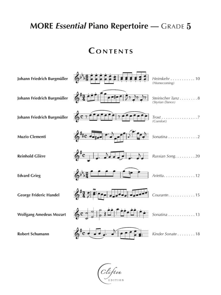 More Essential Piano Repertoire Grade 5 Digital Download