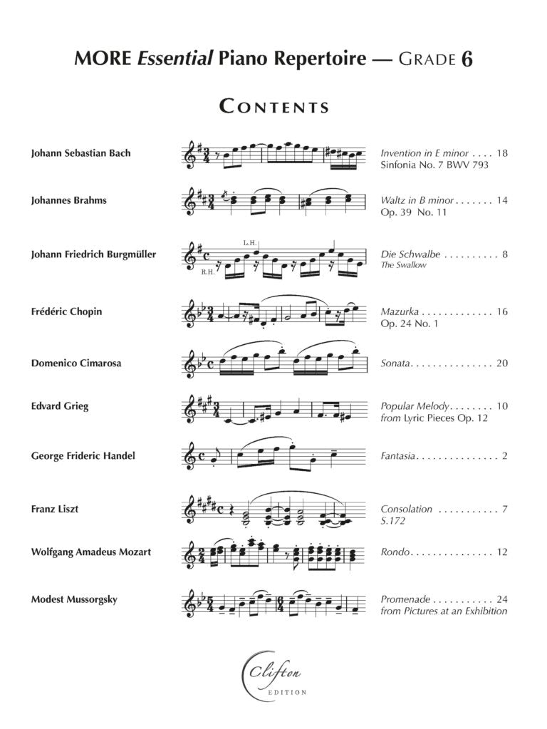 More Essential Piano Repertoire Grade 6 Digital Download