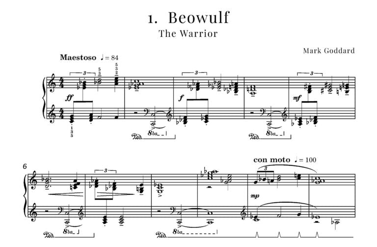 Godard, M - Beowulf – a Suite for Piano (Digital Download)